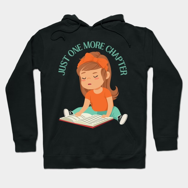 Little sister big sister reading book Just one more chapter I Love Books Bookoholic Hoodie by BoogieCreates